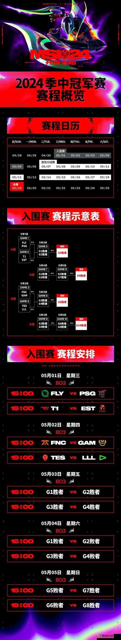 MSI2024 赛程表:精彩对决全揭秘